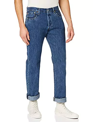 Levi's 501 Original Fit Big & Tall Jeans Homme, Medium Indigo Worn