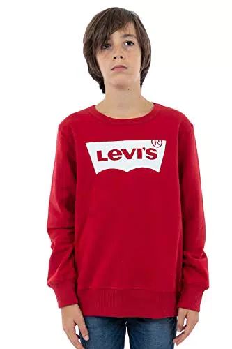 Levi'S Kids -Batwing Crewneck Sweatshirt Garçon Levis Red/ White 10 Ans