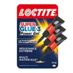 Loctite Super Glue-3 Power Gel Mini Dose, colle forte enrichie en caoutchouc