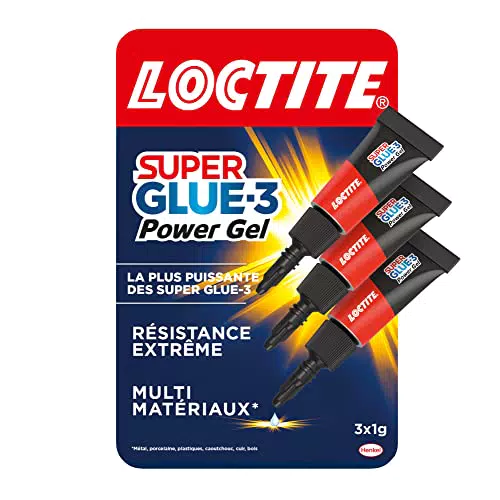 Loctite Super Glue-3 Power Gel Mini Dose, colle forte enrichie en caoutchouc