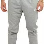 Nike M NSW Club JGGR FT Pantalons Homme, DK Grey Heather/Matte Silver/W
