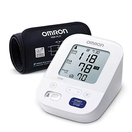 OMRON X3 Comfort Tensiomètre Bras, Technologie Brassard Intelli Wrap + OMRON Adaptateur Secteur AC pour Tensiomètre M2