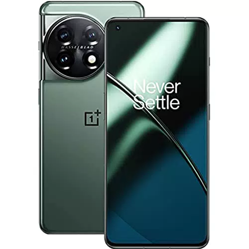 OnePlus 11 5G 16 Go de RAM 256 Go de Stockage, smartphone sans carte SIM avec Appareil photo Hasselblad de 3ème génération pour mobile - Garantie Fabricant de 2 ans - Eternal Green