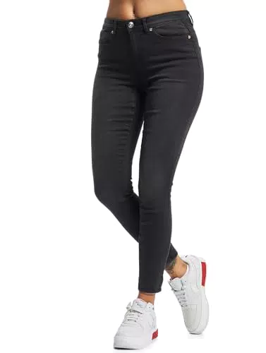 Jean ONLY Mid SK BJ1097 pour Femmes - Noir délavé