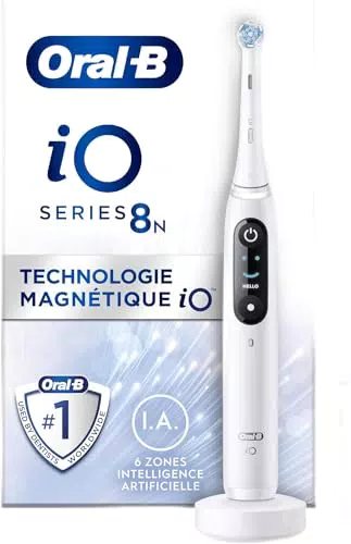 Oral-B iO 8N Brosse À Dents Électrique Blanche connectée Bluetooth