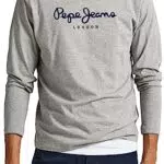 Pepe Jeans Eggo Long N T-Shirt, Noir, XS Homme