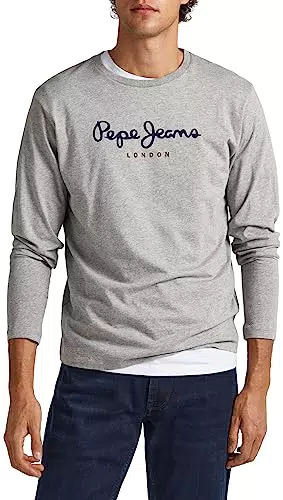Pepe Jeans Eggo Long N T-Shirt, Noir, XS Homme