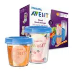 Philips Avent Pots de conservation 10x180 ml et 10x240 ml avec couvercles associés et cuillère de sevrage