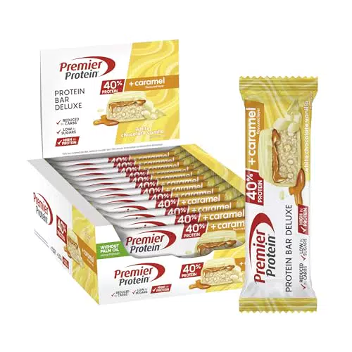Barre Protéinée Premier Deluxe saveur Vanille - Haute teneur en protéines et faible en glucides - Sans huile de palme