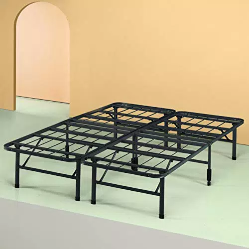Cadre de lit plateforme en métal ZINUS SmartBase | Montage facile | Rangement pratique | 140 x 190 cm
