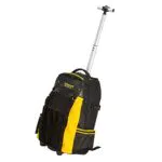 STANLEY FATMAX Sac à Dos Porte Outils - Porte Outils 50 Poches Amovibles - Sangle Épaule Matelassé - Sac Renforcé - 600 Deniers - Double Fermeture à Zip - Contenance 28 L Noir 1-95-611