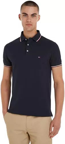Tommy Hilfiger Polo Homme Manches Courtes 1985 RWB Tipped Slim Polo Slim