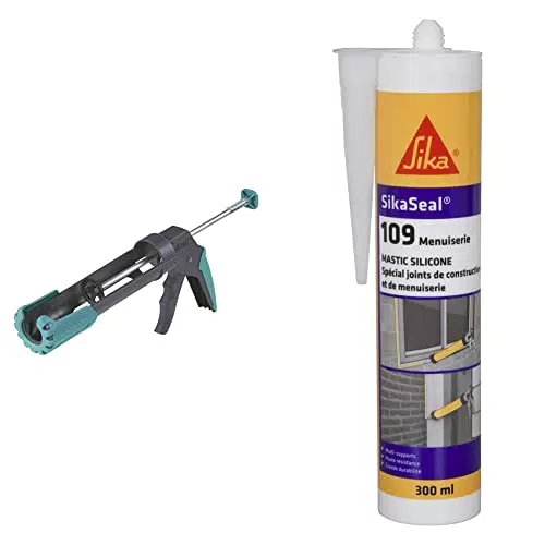 Pistolet à Cartouche Mécanique Wolfcraft MG 200 ERGO - Mastic Silicone Neutre Professionnel