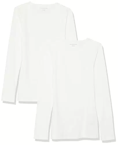 Haut Ras-du-Cou en Maille côtelée à Manches Longues Femme - Amazon Essentials
