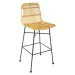 Chaise de Bar Kubu en Métal et Rotin - Atmosphera