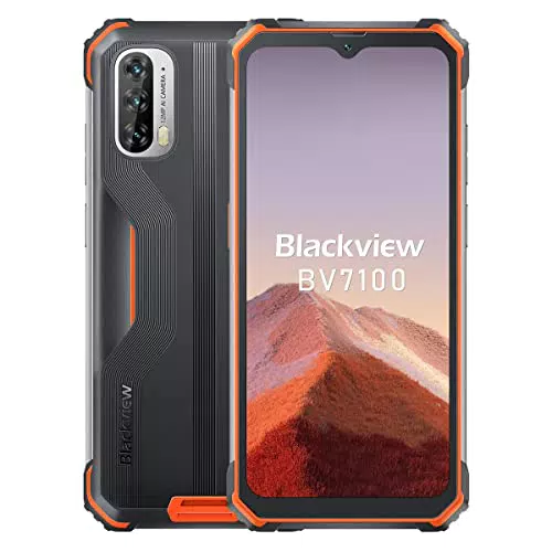 Smartphone Blackview BV7100 Robuste Étanche, Batterie 13000mAh, Charge Rapide 33W, Android 12, Helio G85, 6Go+128Go, 6.58'' FHD+, Caméra 12MP, GPS NFC