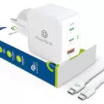 Chargeur USB C GaN 65W et Câble 100W pour iPhone, MacBook, iPad, Samsung, Pixel, Oppo, Xiaomi
