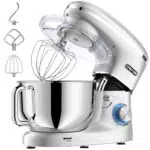 Robot Pâtissier CHeflee 1500W Multifonction Faible Bruit avec Bol en Acier Inox