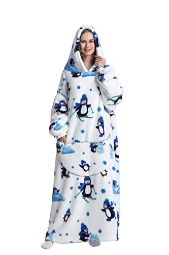 Couverture TV Chuangminghangqi avec Grande Poche Sweatshirt Blanket - Modèle Manchot