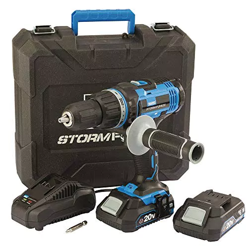 Perfetto, ecco il titolo ottimizzato per la SEO in lingua francese:

"Perceuse Marteau sans fil Draper Storm Force 20V avec 2 batteries Li-ion"