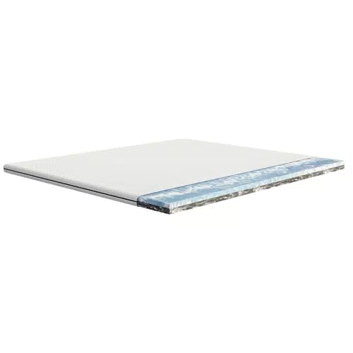 Surmatelas Emma 160x200 en Mousse Ergonomique Airgocell - Respirant et Réversible - Côté Souple ou Dur - Certifié Oeko-Tex