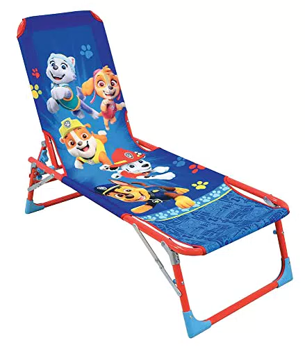 Chaise Longue FUN HOUSE Enfant PAT'PATROUILLE Pliable - Bleu