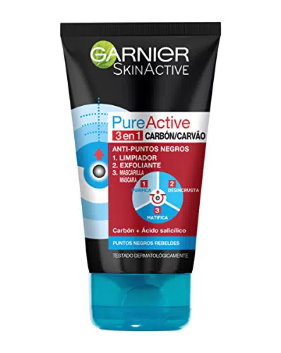 Nettoyant 3 en 1 Charbon Anti-Points Noirs Garnier SkinActive - 150 ml