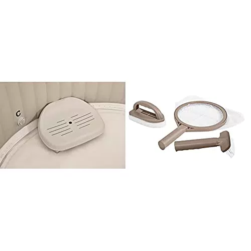 Siège Pure Spa INTEX avec Kit Entretien pour Spa - Brosse, Épuisette, Tampon