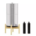 Purificateur d'Eau par Gravité en Acier Inoxydable iSpring DGF2-NW - Réduction du Chlore pour Maison, Camping et Urgences