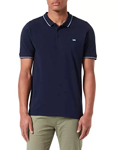 Polo T-Shirt Homme Lee Pique, Bleu Marine