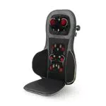 Coussin de massage Shiatsu Medisana pour dos et nuque avec acupressure et chaleur - Intensités réglables, lumière rouge et télécommande
