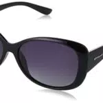 Lunettes de soleil Polaroid Rectangulaires pour Femme - Noir