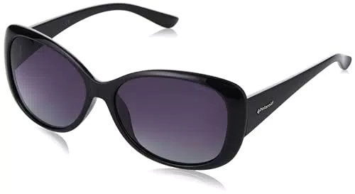 Lunettes de soleil Polaroid Rectangulaires pour Femme - Noir