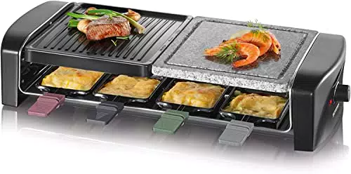 Appareil à Raclette SEVERIN avec Pierre Naturelle et Plaque en Fonte Antiadhésive