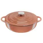 Cocotte ovale Tefal en fonte d'acier, Induction intégrale, Revêtement intérieur émaillé, Cuisine saine.