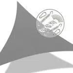 Voile d'ombrage Triangle Vounot avec Kit de Fixation | Matière Résistante HDPE-180g/m2 | Bloque 90% Rayons UV | Taille 3.6x3.6x3.6M Gris