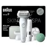 Épilateur Braun Silk-épil 9 SkinSpa avec Tête Pivotante - Épilation Facile et Douce