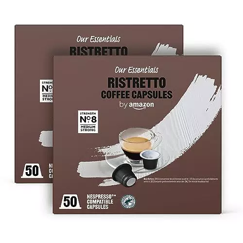 Capsules de Café Ristretto Compatibles Nespresso - Torréfaction Moyenne - Certifié Rainforest Alliance