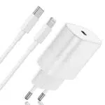 Chargeur Rapide iPhone 20W USB C Certifié Apple + Câble 2M Original pour iPhone 14/13/12/11/X/AirPods