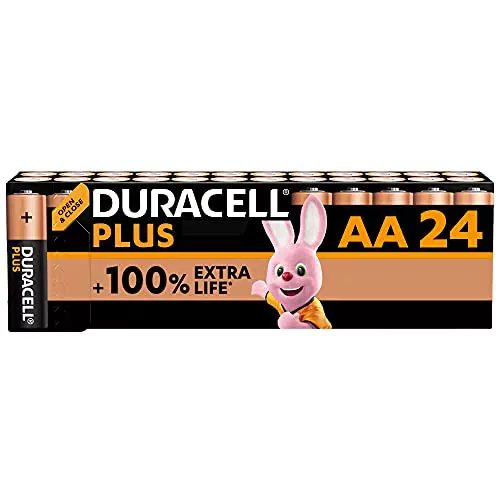 Pile Alcaline Duracell Plus AA 1,5V - Longue Durée - Idéale pour Appareils Quotidiens - Sans Plastique - 10 Ans de Conservation