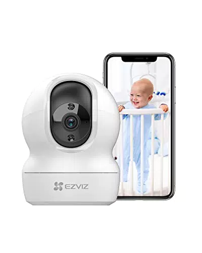 Caméra de Surveillance WiFi Intérieure EZVIZ CP1 2K Pan/Tilt 360° avec Vision Nocturne, Suivi Auto et Audio Bidirectionnel