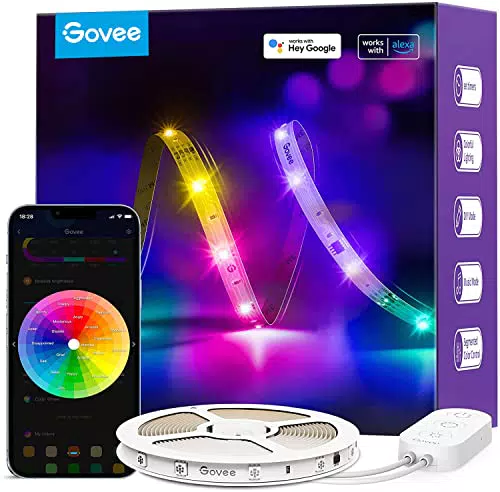 Ruban LED Govee RGBIC WiFi Bluetooth Multicolore Contrôlé par APP - Sync avec Rythme de Musique