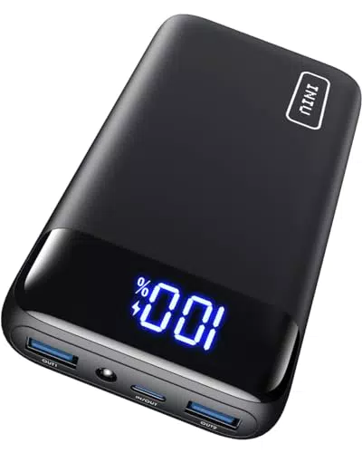 Batterie Externe INIU 20000mAh Power Bank Charge Rapide USB C PD3.0 QC4.0 - Compatible iPhone Samsung iPad