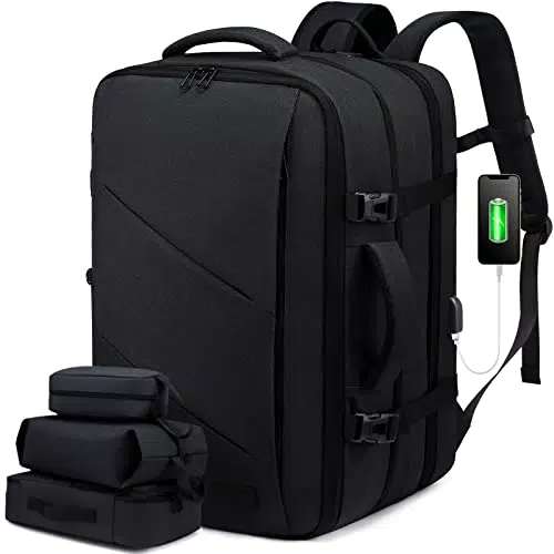 Sac à Dos Cabine LOVEVOOK 30L Voyage Avion Antivol Homme Femme Ordinateur Portable 15.6 Pouces Travail Résistant Aux Éclaboussures Noir