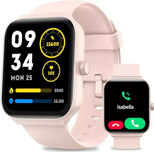 Montre Connectée Femme avec Alexa - Suivi Cardiaque/Sommeil - 100 Modes Sport - Étanche IP68