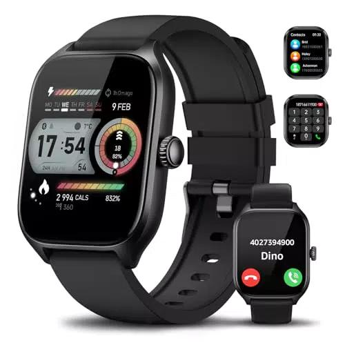 Montre Connectée Smartwatch avec Podomètre et Fréquence Cardiaque - Sport et Santé - Compatible Android et iOS