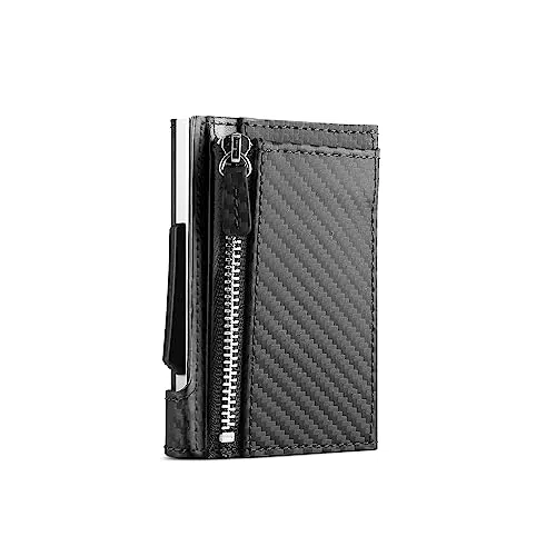 Portefeuille Intelligent ÖGON - Fermeture Automatique en Aluminium et Cuir Véritable