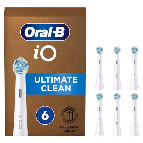 Oral-B iO Ultimate Clean Brossettes de Rechange pour Brosse à Dents Électrique Format Spécial Boîte Aux Lettres