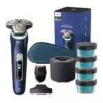 Rasoir Électrique Philips S9000 Wet & Dry pour Hommes - Technologie SkinIQ & Tondeuse à Barbe