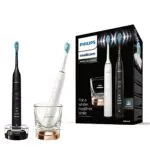 Philips Sonicare DiamondClean 9000 Lot de 2 brosses à dents électriques connectées pour une meilleure hygiène des dents et des gencives